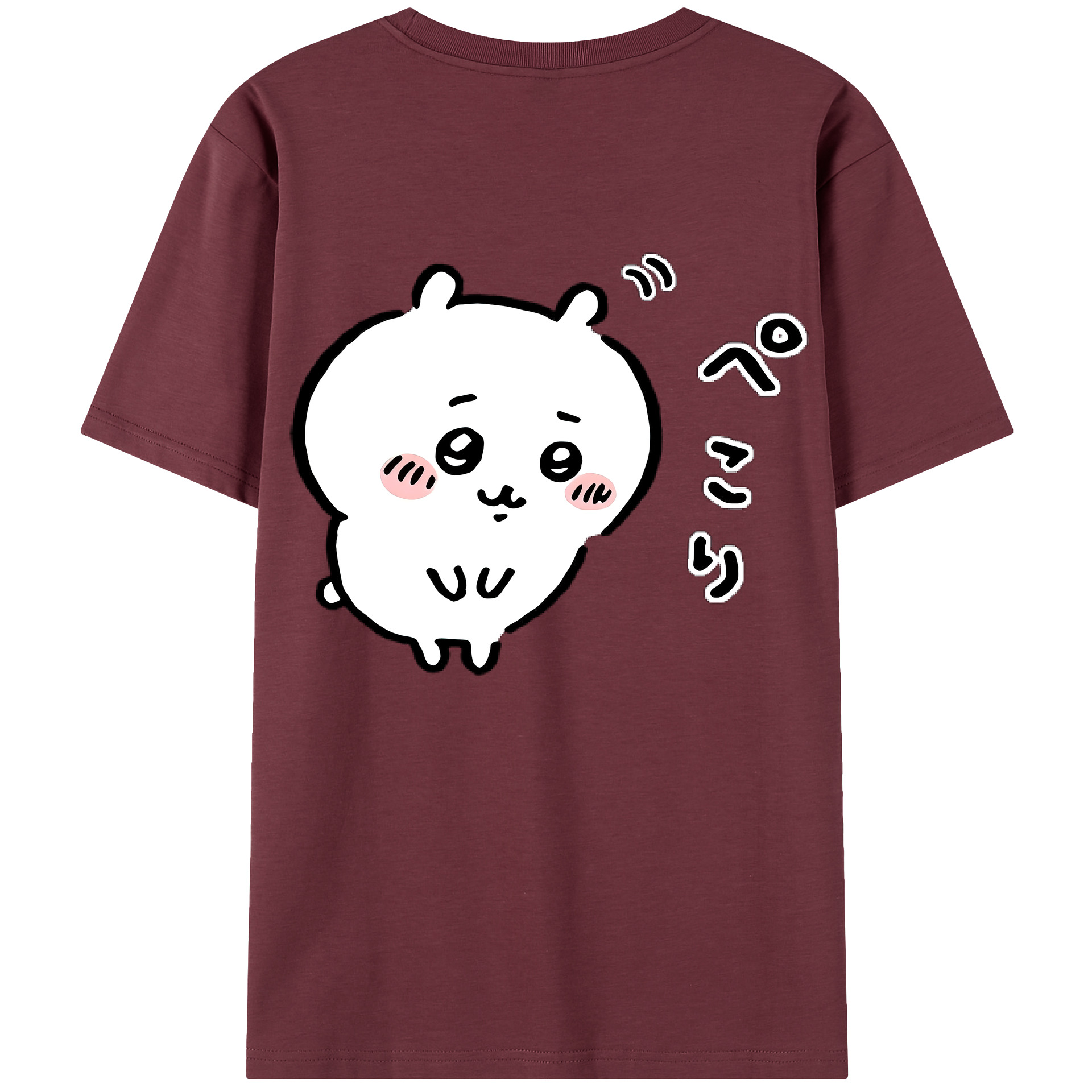 （画像用） ちいかわ ちいかわ Chii-kawa chiikawa 綿100％半袖Tシャツ（背面プリント）